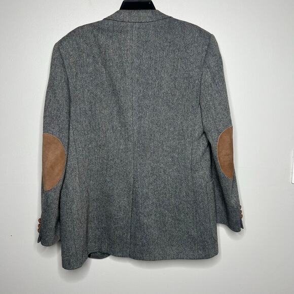 Vintage Kuppenheimer Men's 100% Wool Sport Coat Blazer Elbow Patches Gray - Picture 7 of 9